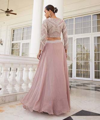 Salmon Pink Skye Lehenga Set 2