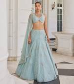 Aqua Blue Stasia Lehenga Set
