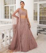 Salmon Pink Selah Lehenga Set