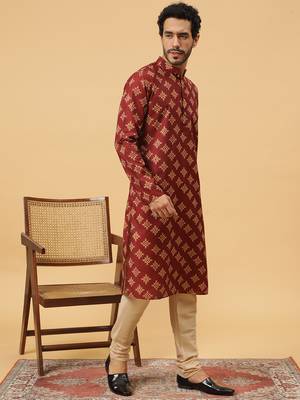 Tabard kurta & churidar set for men 3
