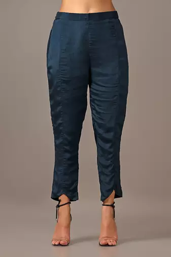 Teal blue off shoulder top with pants