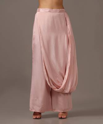 Pink kaftan set with drape pants 5