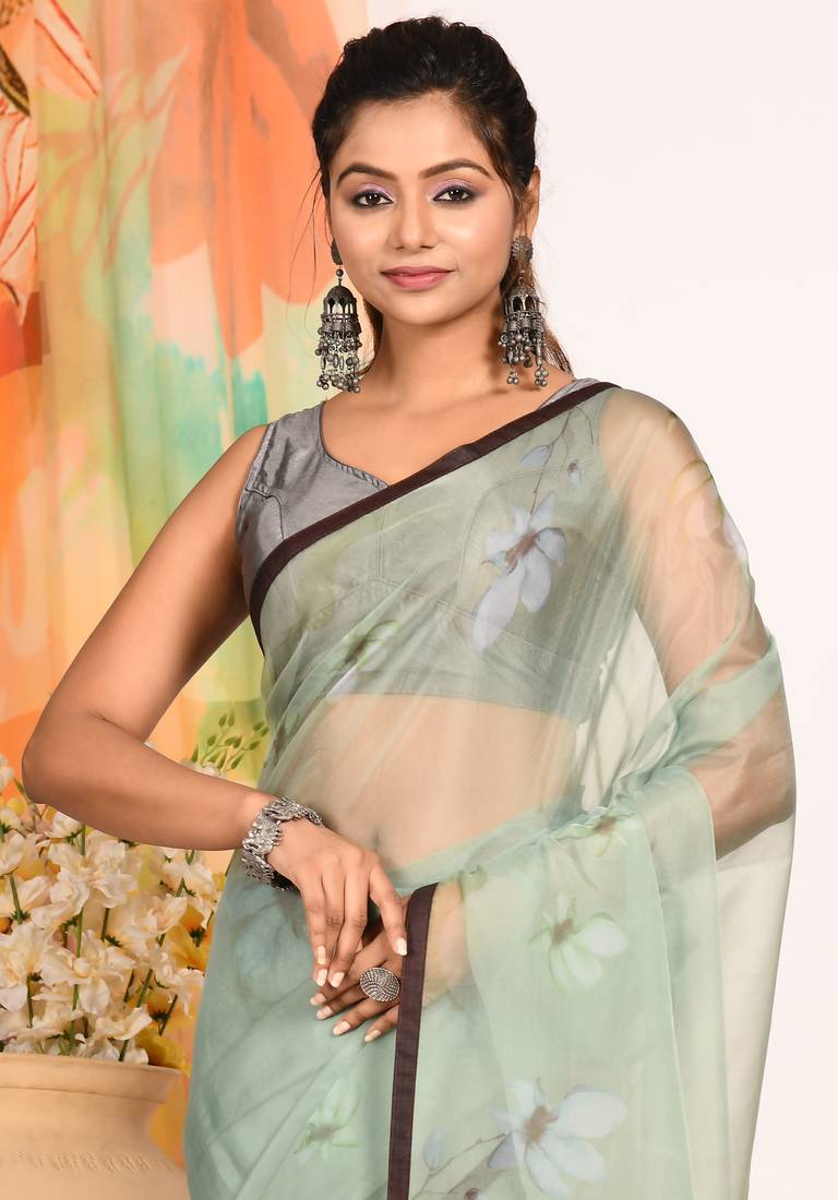 SIMI ORGANZA DIGITAL PRINT SAREE