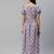 Grey floral print cotton maternity dress