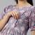 Grey floral print cotton maternity dress