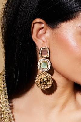 Contemporary Crystal Drop Earrings 1
