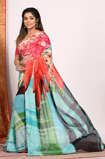 PURE DIGITAL PRINT SAREE