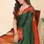 Leeza Banarasi Silk Embroidered Olive Green Saree with Blouse