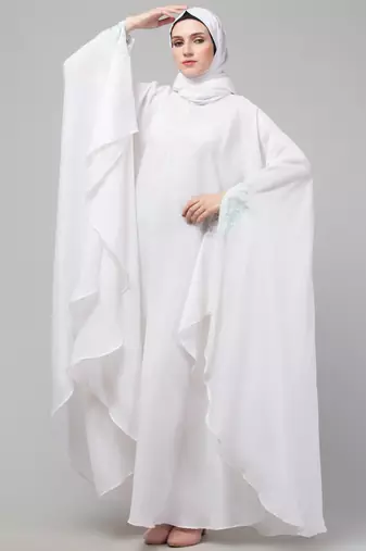 Nazneen embroidered Irani Kaftan with thread embroidered