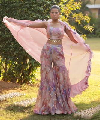 Multi colour gharara set 1