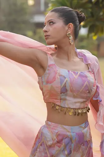 Multi colour gharara set