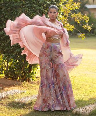 Multi colour gharara set 5