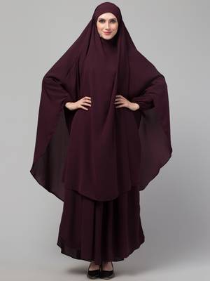 Plum Nida Plain Abaya 3