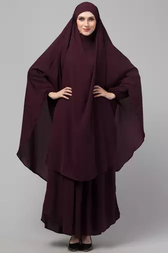 Plum Nida Plain Abaya