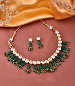 Green kundan jewelry set