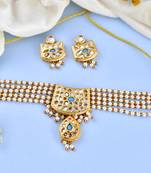Gold plated choker jewellery set