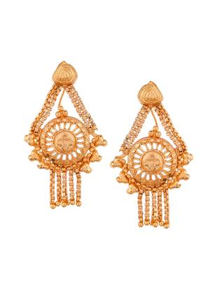 Gold plated triple layer temple jewellery set 4