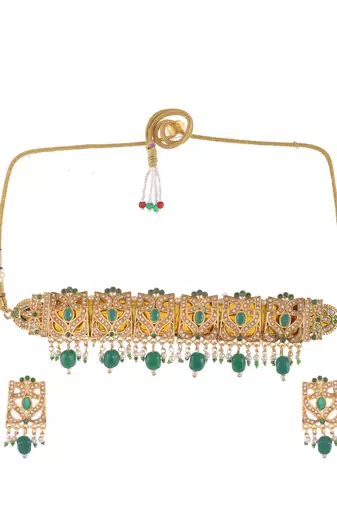 Rajasthani cutwork jewellery set