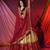 Pleating Style Chiku and Maroon Banarasi Silk semi-stitched Half Saree with unstitched Blouse and Dupatta