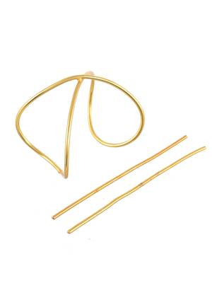 Gold plated aristole designer hair accessory set 3