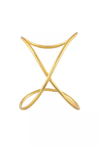 Gold plated aristole designer hair accessory set