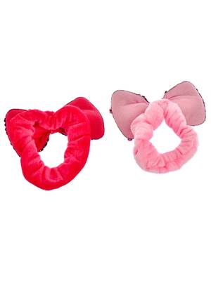 Two sequined velvet fur rubberband 2