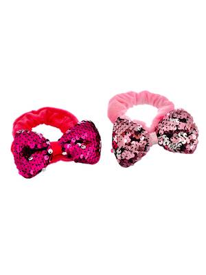 Two sequined velvet fur rubberband 3