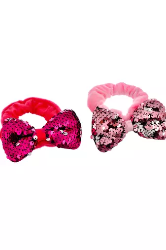 Two sequined velvet fur rubberband