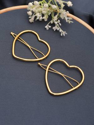 Pair of heart shape bobby pin 1