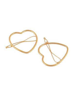 Pair of heart shape bobby pin 4