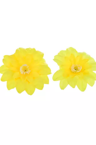 Yellow sunflower hair accessory