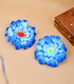 Blue flower hair accessory