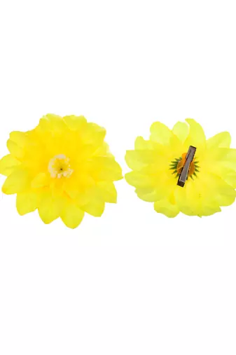 Yellow sunflower hair accessory