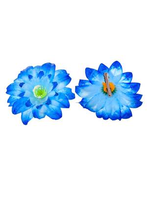 Blue flower hair accessory 2