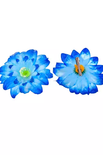 Blue flower hair accessory