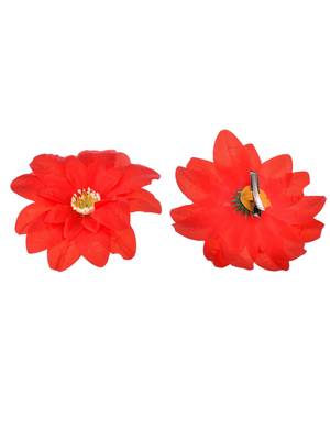 Red flower hair accessory 2