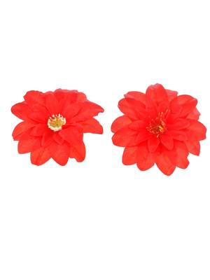 Red flower hair accessory 3