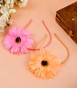 Set of 2 embellished flower hairband