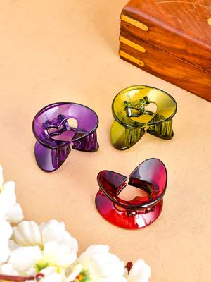 Set of 3 heart claw clip 1