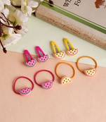 Set of 6 mushroom hair accessory set