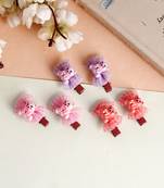 Set of 6 lace teddy bear alligator hair accessory set