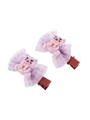 Set of 6 lace teddy bear alligator hair accessory set 4
