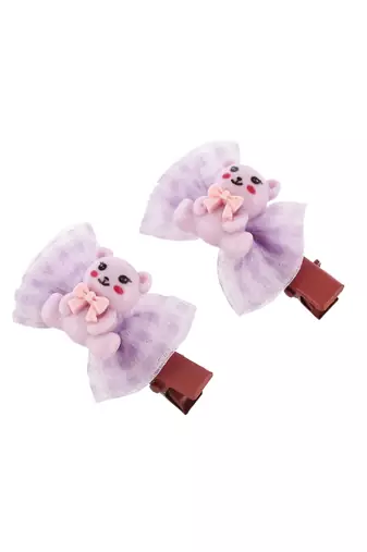 Set of 6 lace teddy bear alligator hair accessory set