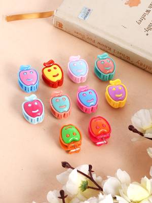 Set of 10 smiley claw clip hair accessory 1