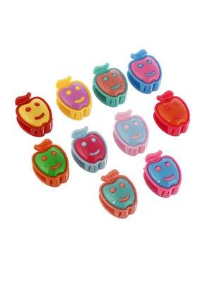 Set of 10 smiley claw clip hair accessory 2