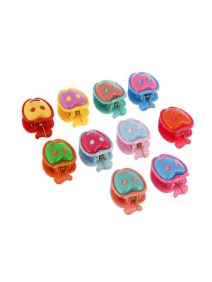 Set of 10 smiley claw clip hair accessory 3