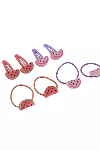 Set of 8 watermelon hair accessory set