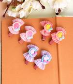 Set of 6 bow lace hair alligator accessory set