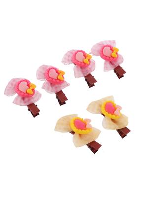 Set of 6 bow lace hair alligator clip 2