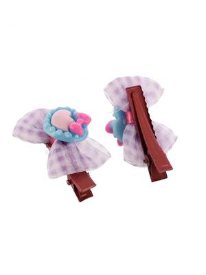 Set of 6 bow lace hair alligator accessory set 4